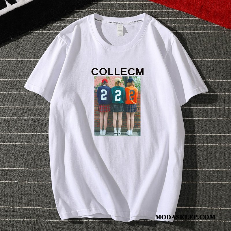 Męskie Koszulki Sprzedam Proste Tendencja T-shirt Zakochani Student Proszek