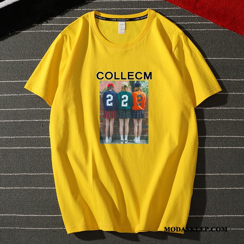 Męskie Koszulki Sprzedam Proste Tendencja T-shirt Zakochani Student Proszek