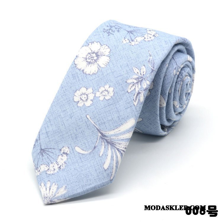 Męskie Krawat Sklep Oryginalny Z Bawełny Sztuka Casual Twórczy Niebieski