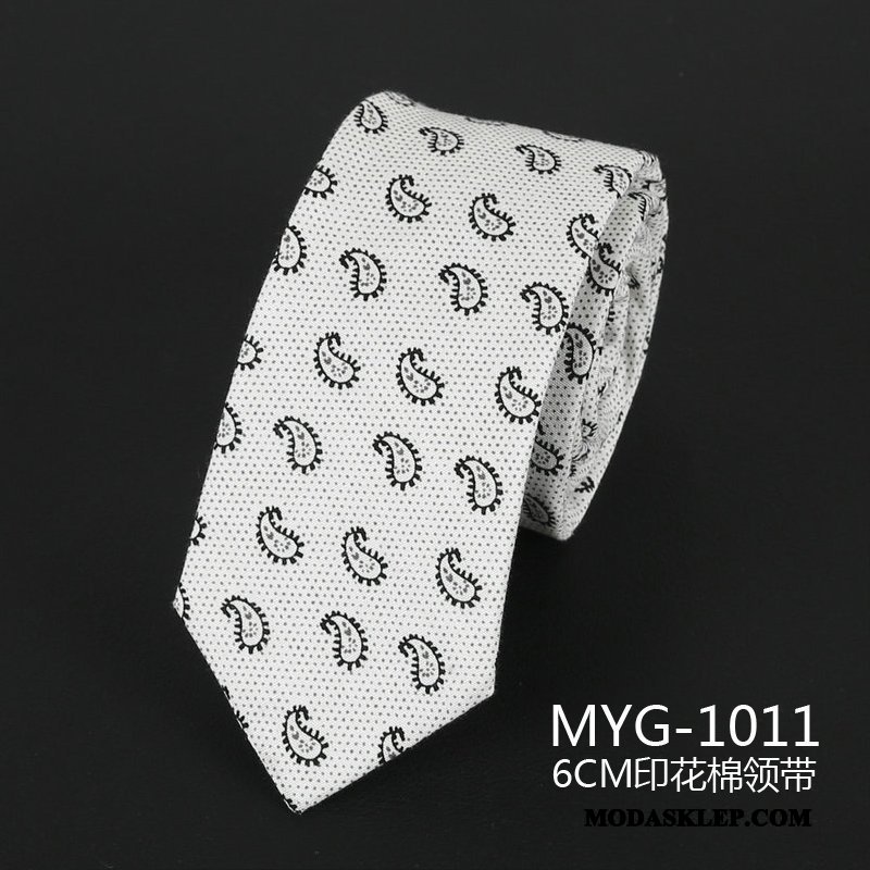 Męskie Krawat Sprzedam Męska Vintage Wzór Eleganckie Wielki Biały