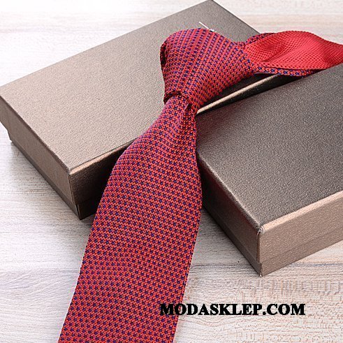 Męskie Krawat Sprzedam Wąskie Wszystko Pasuje Męska Pudełko Na Prezenty 6 Cm Czerwony