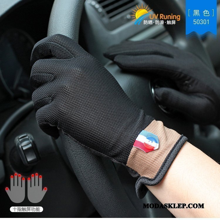 Męskie Rękawiczki Sprzedam Ekran Dotykowy Ochrona Przed Słońcem Wiosna Cienkie Dla Kierowców Fioletowy Czarny