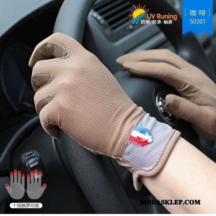 Męskie Rękawiczki Sprzedam Ekran Dotykowy Ochrona Przed Słońcem Wiosna Cienkie Dla Kierowców Fioletowy Czarny