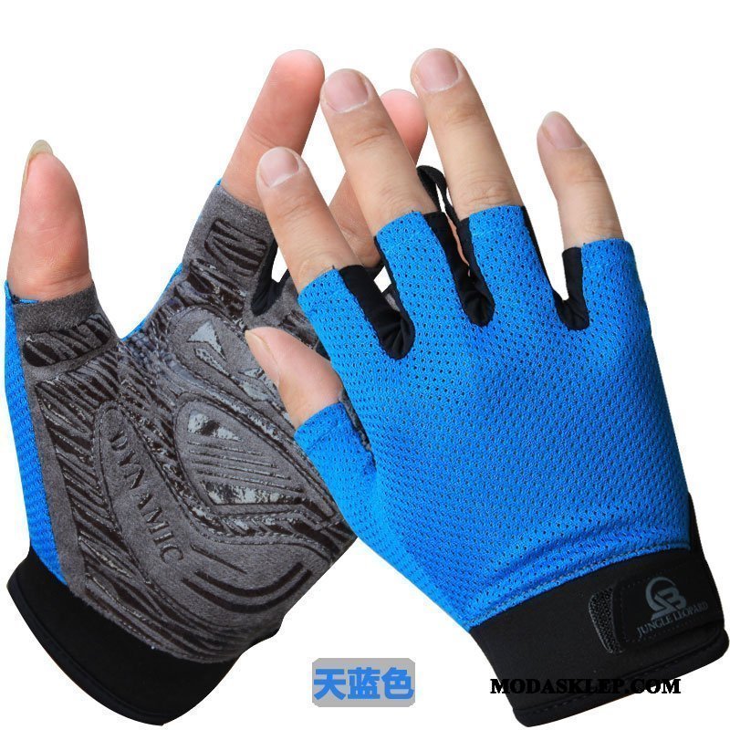 Męskie Rękawiczki Sprzedam Siatkowe Outdoor Męska Lato Antypoślizgowe Lazurowy