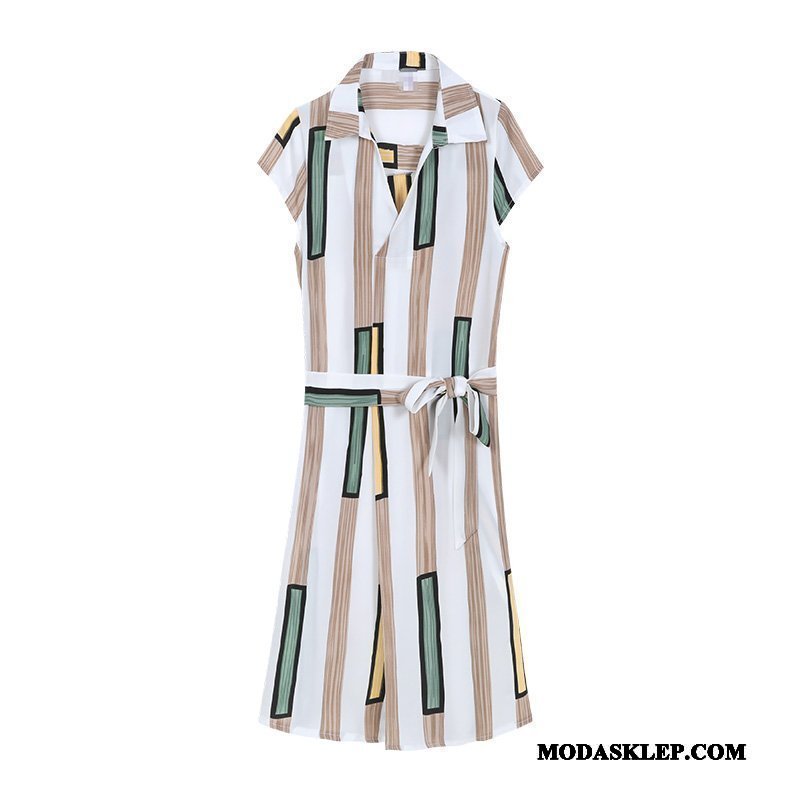 Damskie Sukienka Tanie Bluzka 2019 Świeży Moda Długie Zielony