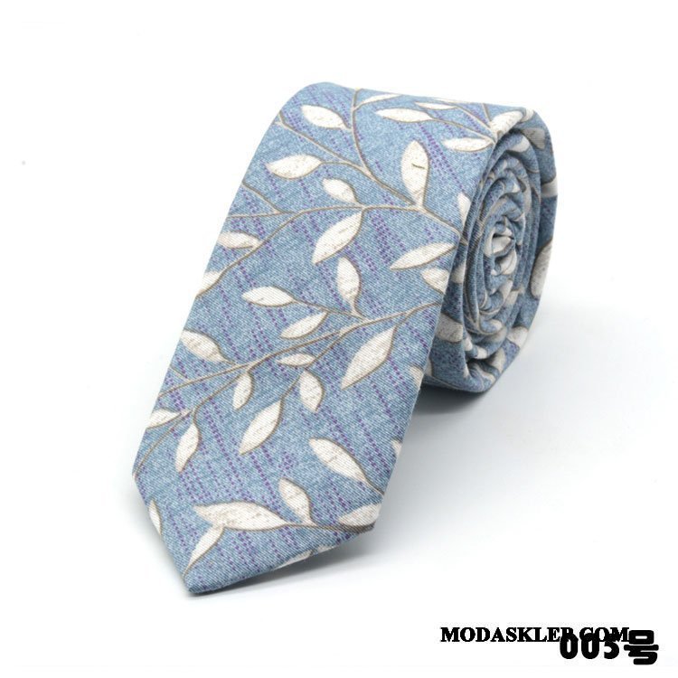 Męskie Krawat Sklep Oryginalny Z Bawełny Sztuka Casual Twórczy Niebieski
