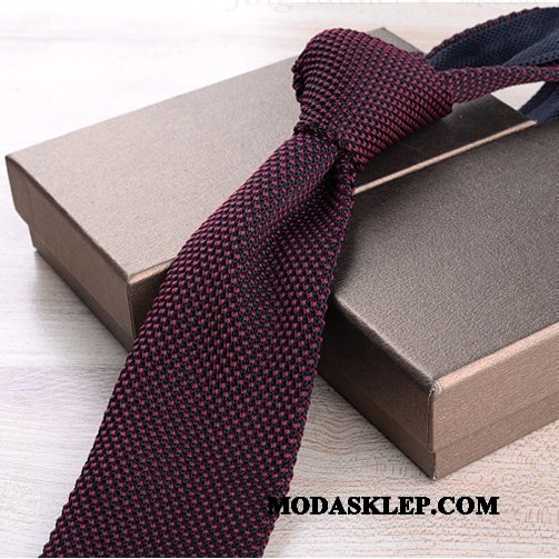 Męskie Krawat Sprzedam Wąskie Wszystko Pasuje Męska Pudełko Na Prezenty 6 Cm Czerwony