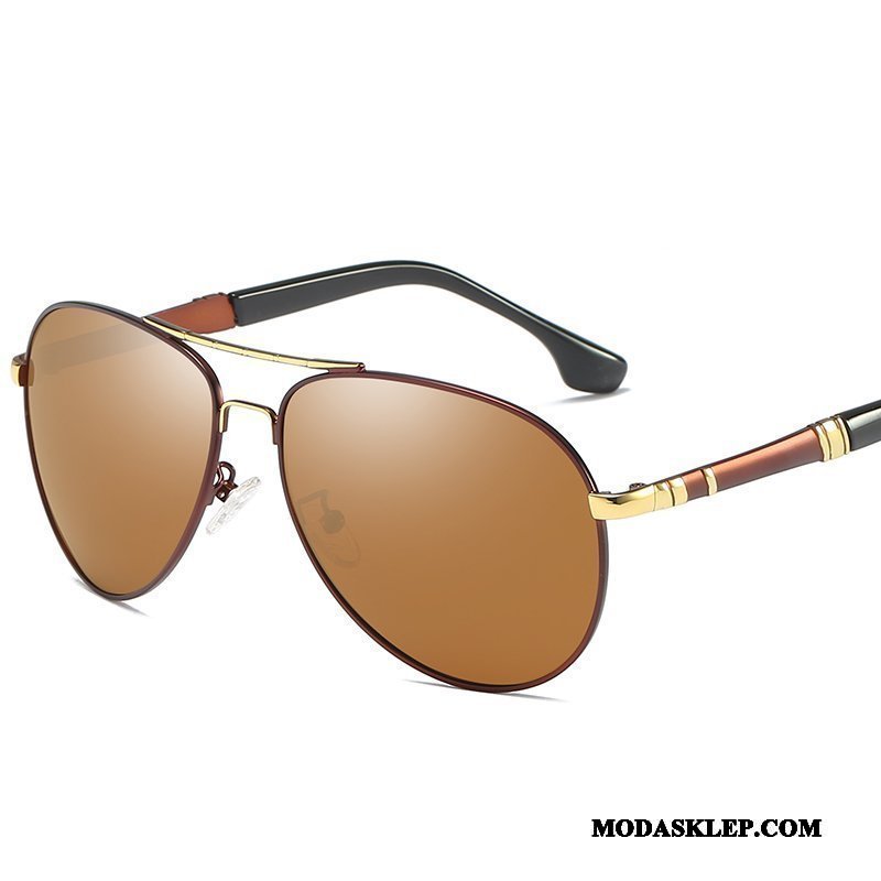 Męskie Okulary Przeciwsłoneczne Kup Osobowość Moda Polaryzator Dla Kierowców Męska Złoty Fioletowy