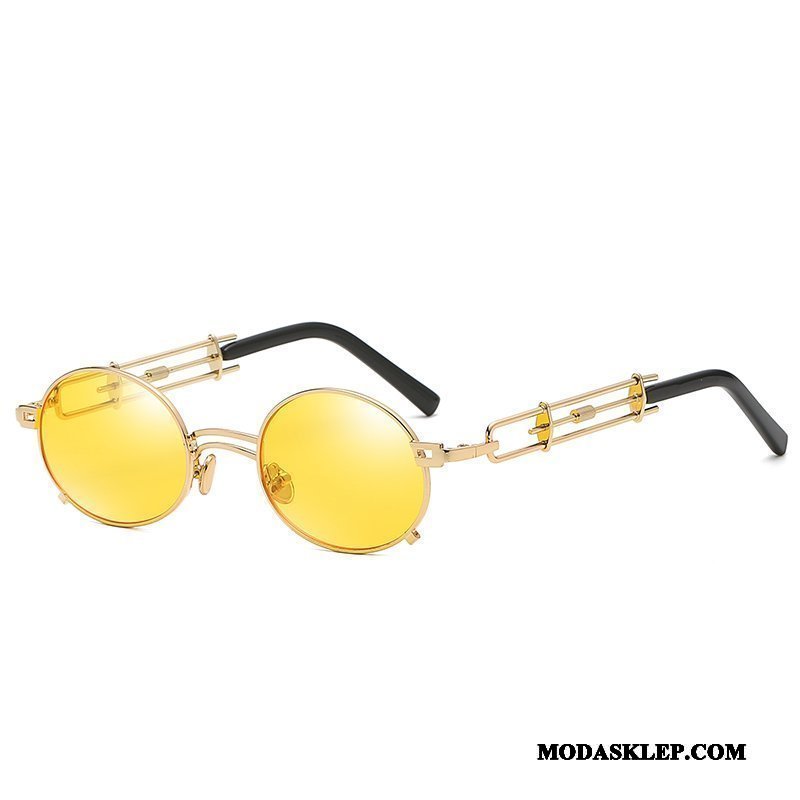 Męskie Okulary Przeciwsłoneczne Sklep Vintage 2019 Trendy Mały Osobowość Złoty Żółty