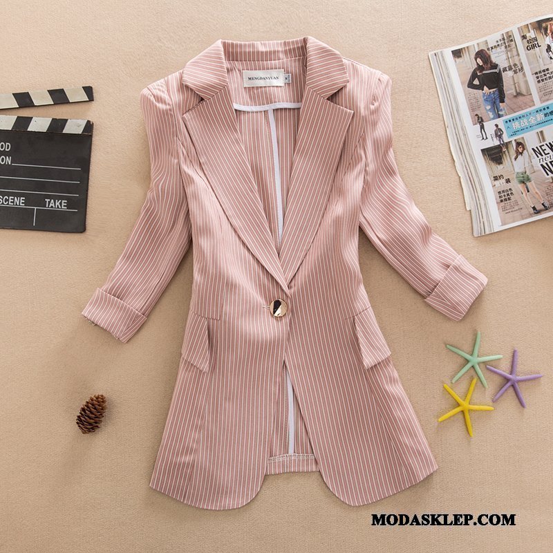 Damskie Blazer Dyskont Blezer Damska Lato Wiosna Topy Szary
