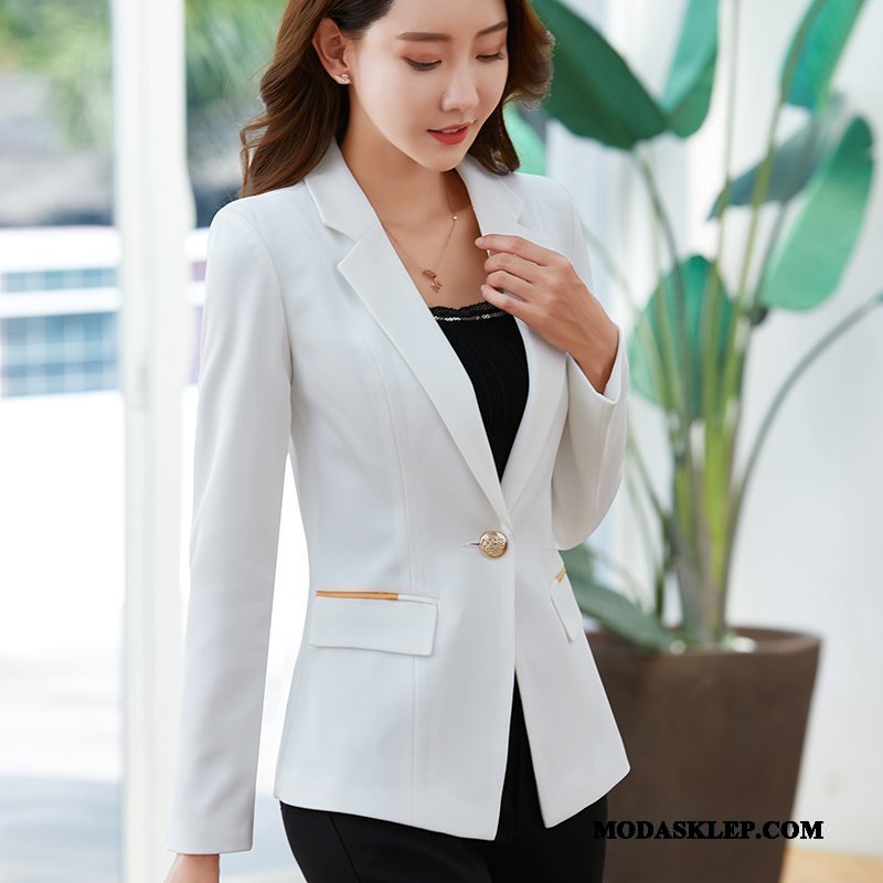 Damskie Blazer Dyskont Casual Moda Nowy Slim Fit Eleganckie Mieszane Kolory Czerwony