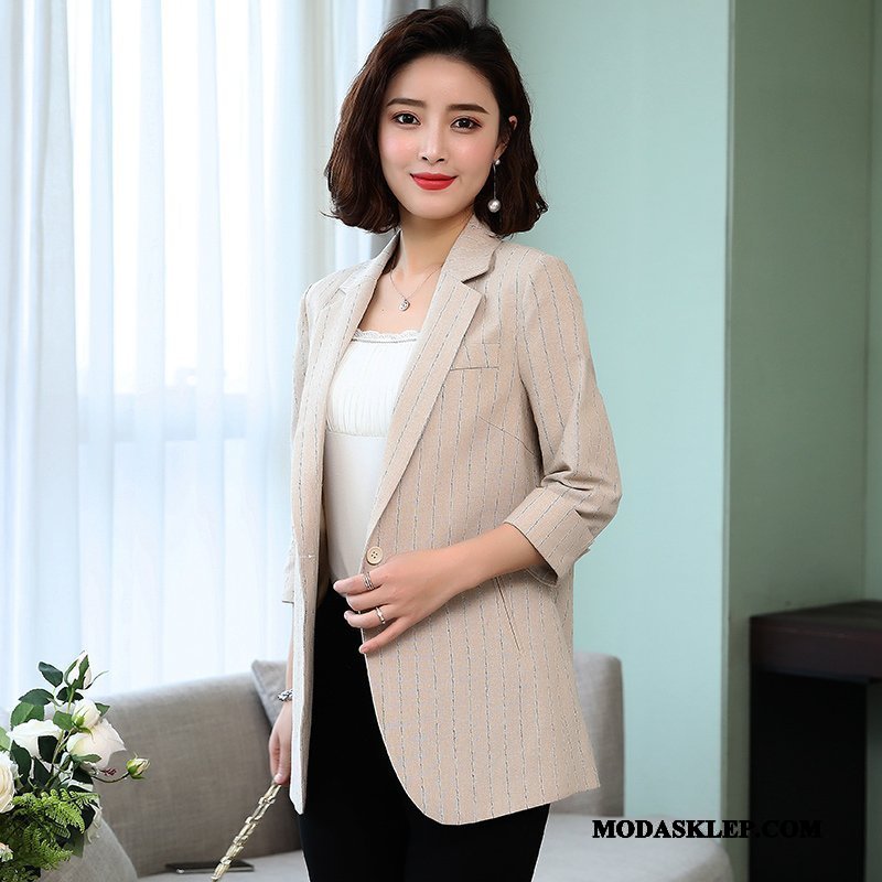 Damskie Blazer Kup Garnitur Casual Damska Wiosna Długie Niebieski