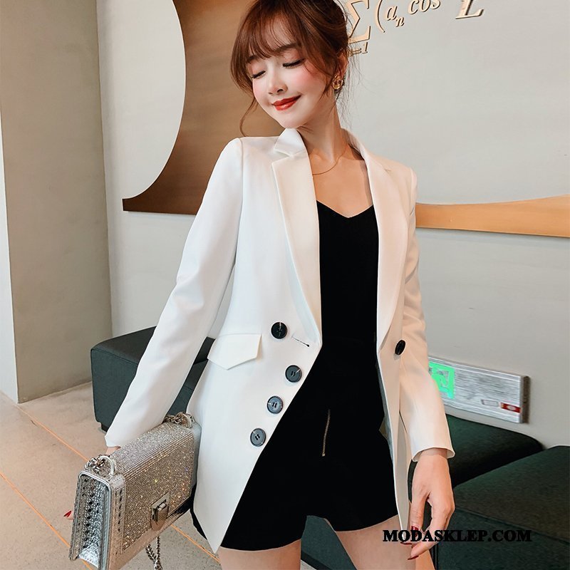 Damskie Blazer Sprzedam Slim Fit Damska Marynarka Mały Nowy Lazurowy Czysta