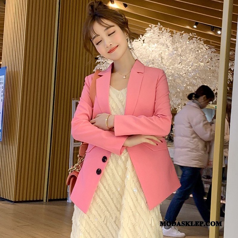 Damskie Blazer Sprzedam Slim Fit Damska Marynarka Mały Nowy Lazurowy Czysta