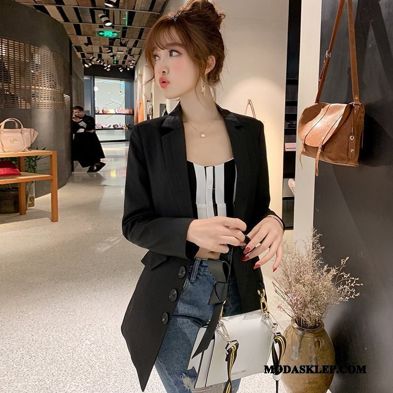 Damskie Blazer Sprzedam Slim Fit Damska Marynarka Mały Nowy Lazurowy Czysta