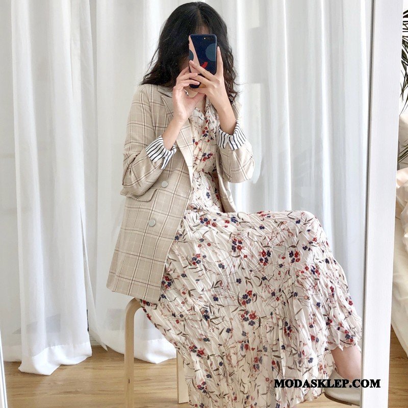 Damskie Blazer Tanie Płaszcz 2019 Damska Tendencja Wiosna Czarny
