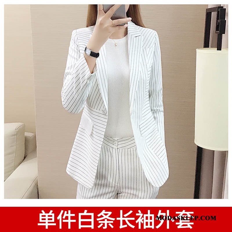 Damskie Blezer Sprzedam Casual Eleganckie Nowy Topy Marynarka Biały Czerwony