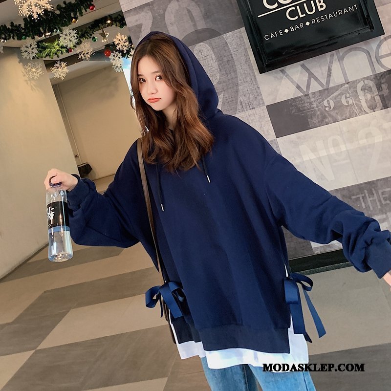 Damskie Bluza Z Kapturem Dyskont Płaszcz Nowy Bluzy Z Kapturem 2019 Tendencja Granatowy