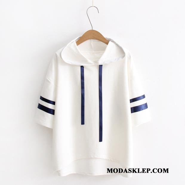 Damskie Bluza Z Kapturem Na Sprzedaż Tendencja Krótki Rękaw Lato Damska T-shirt Szary Jasny