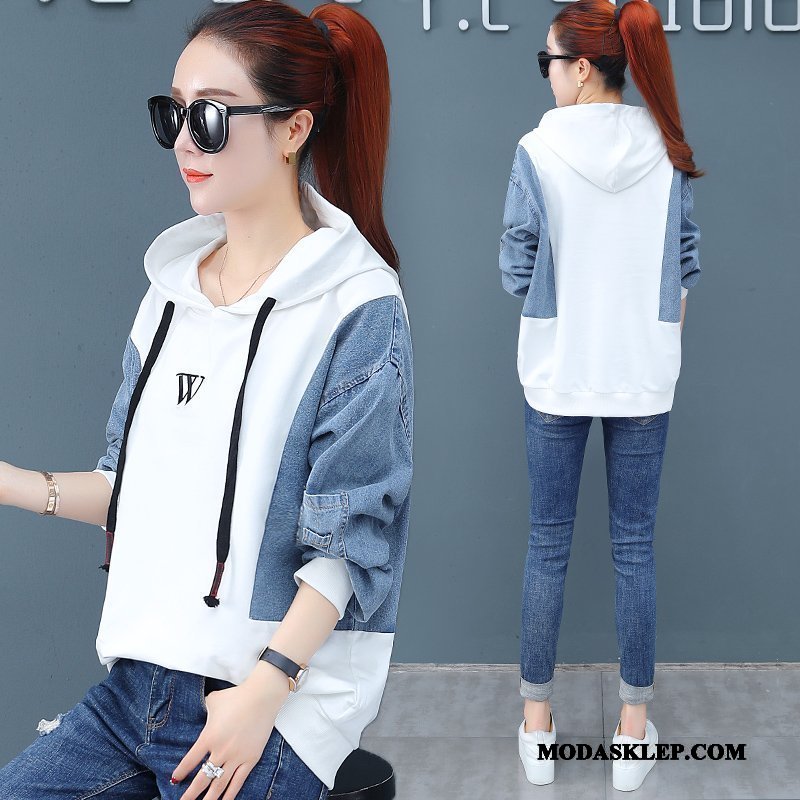 Damskie Bluza Z Kapturem Online Krótki Nowy Szerokie Płaszcz Pullover Zielony