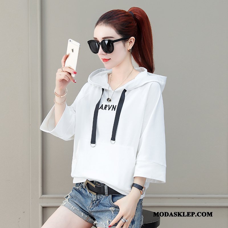 Damskie Bluza Z Kapturem Online T-shirt Damska Rękawy Bluzy Z Kapturem 2019 Proszek