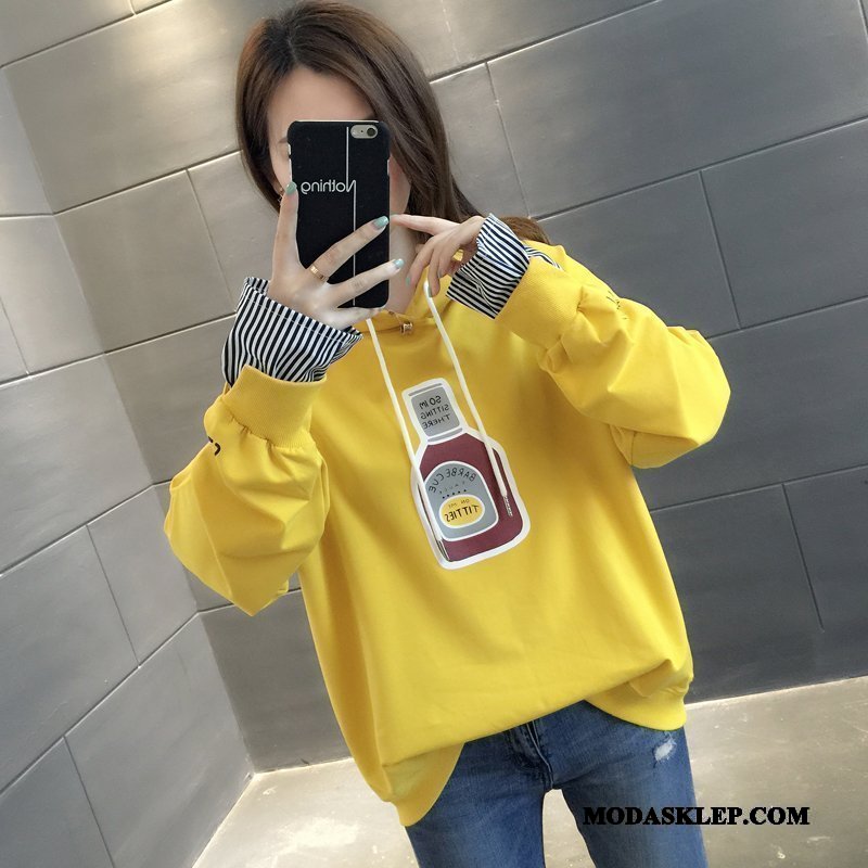 Damskie Bluza Z Kapturem Sklep 2019 Płaszcz Damska Nowy Cienkie Oranż Czerwony