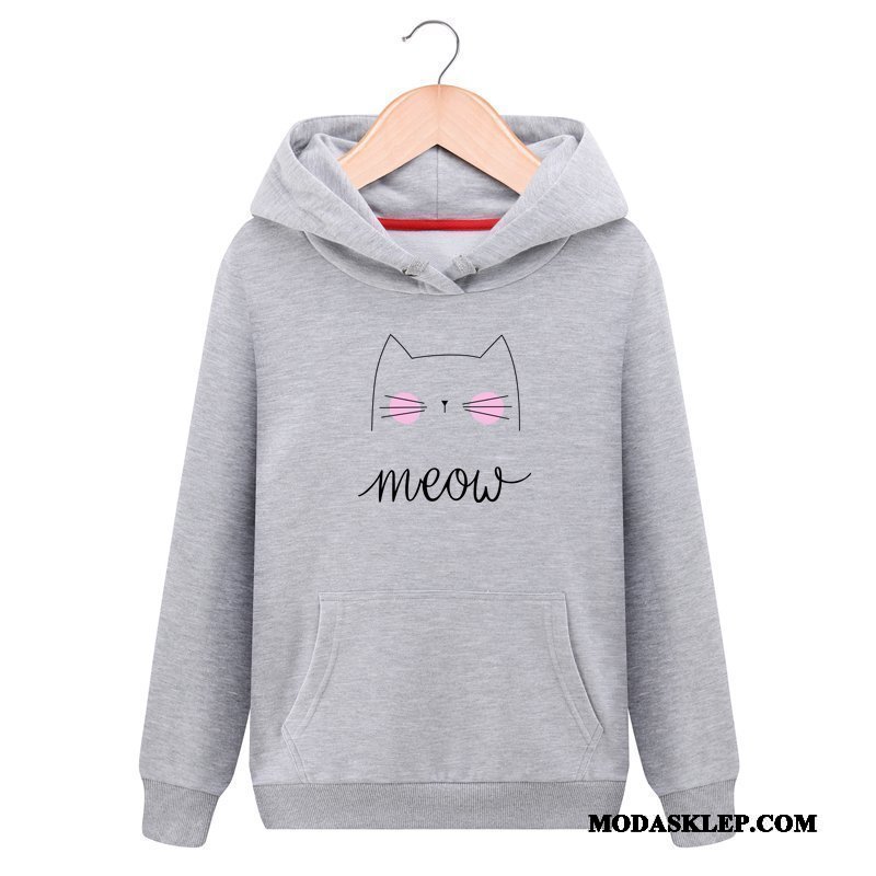 Damskie Bluza Z Kapturem Sklep Bluzy Z Kapturem Jesień Płaszcz Drukowana Wiosna Biały
