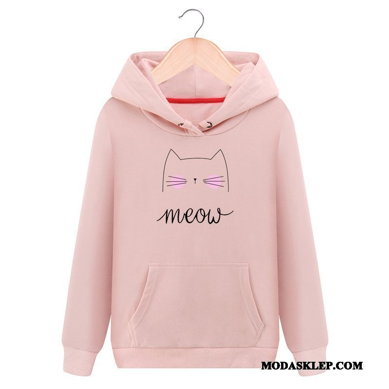 Damskie Bluza Z Kapturem Sklep Bluzy Z Kapturem Jesień Płaszcz Drukowana Wiosna Biały