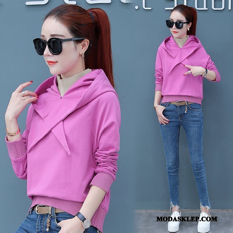 Damskie Bluza Z Kapturem Sprzedam 2019 Bluzy Z Kapturem Szerokie Super Tendencja Fioletowy