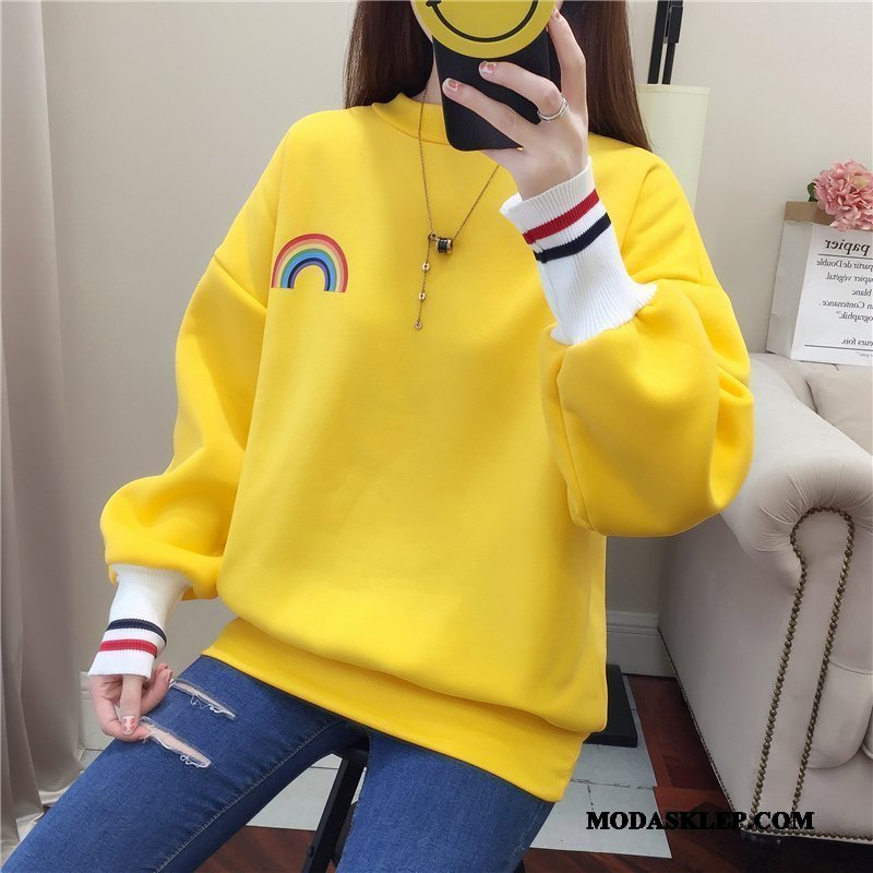 Damskie Bluza Z Kapturem Tanie Bluzy Z Kapturem Płaszcz Student Plus Kaszmir Pullover Biały