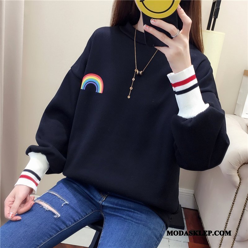 Damskie Bluza Z Kapturem Tanie Bluzy Z Kapturem Płaszcz Student Plus Kaszmir Pullover Biały