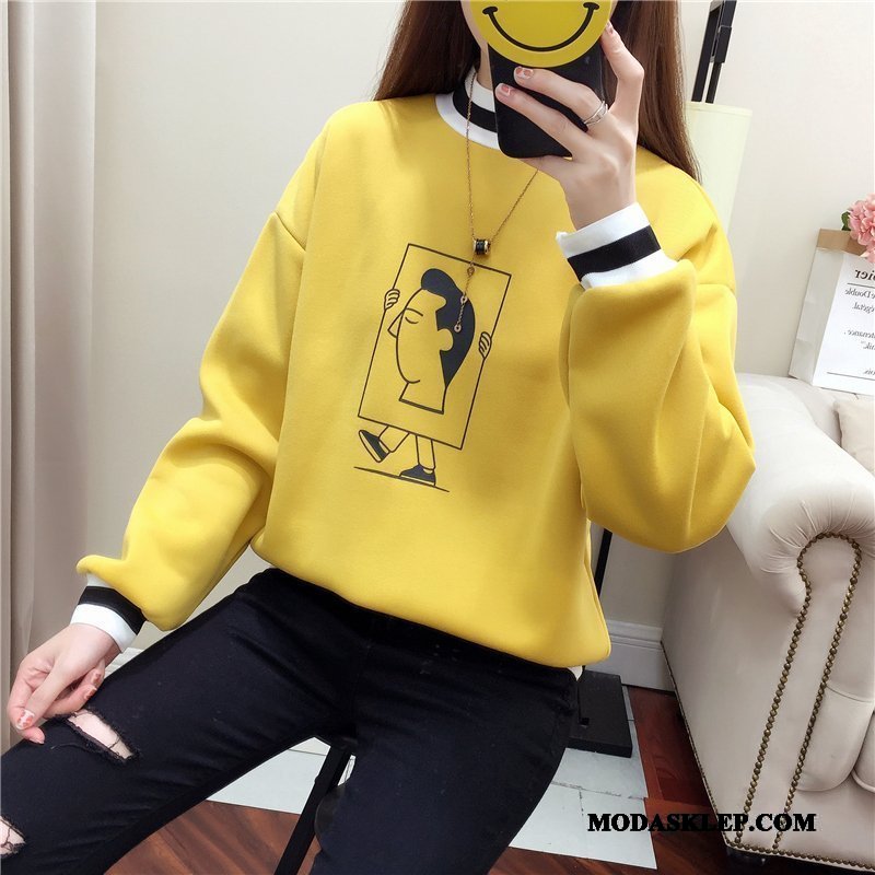 Damskie Bluza Z Kapturem Tanie Bluzy Z Kapturem Płaszcz Student Plus Kaszmir Pullover Biały