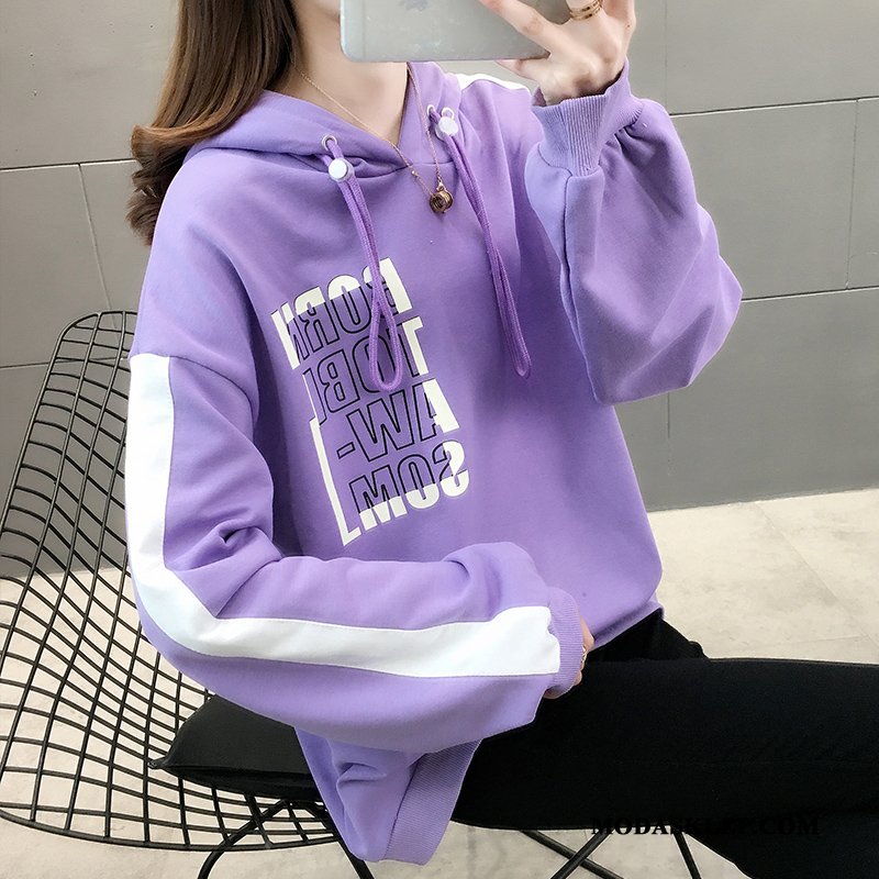 Damskie Bluza Z Kapturem Tanie Bluzy Z Kapturem Szerokie Jesień Nowy Płaszcz Fioletowy Czerwony