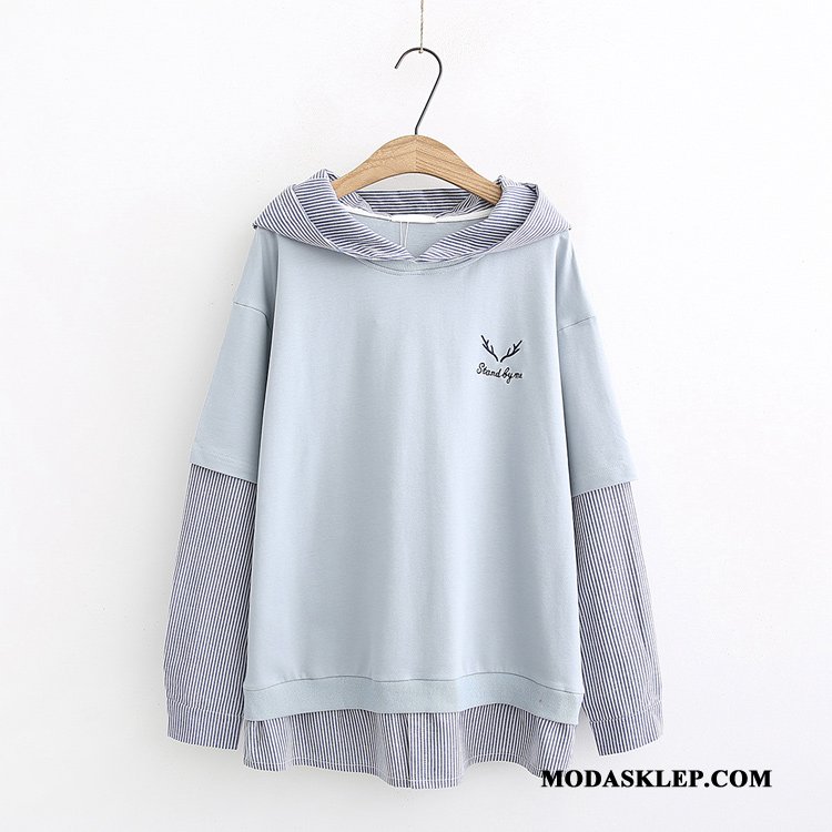 Damskie Bluza Z Kapturem Tanie Jesień Wiosna Wysoki Student Bluzy Z Kapturem Mieszane Kolory Biały