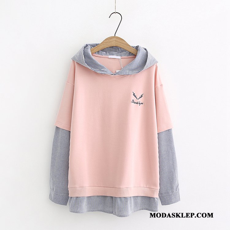 Damskie Bluza Z Kapturem Tanie Jesień Wiosna Wysoki Student Bluzy Z Kapturem Mieszane Kolory Biały