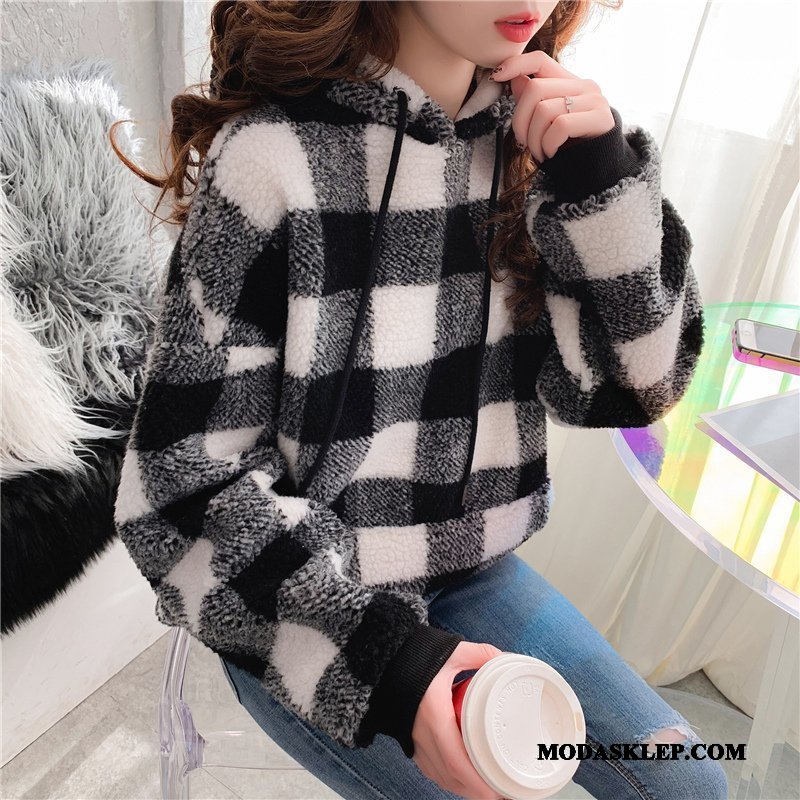 Damskie Bluza Z Kapturem Tanie Szerokie Topy Płaszcz Bluzy Z Kapturem Dla Grubych Czerwony