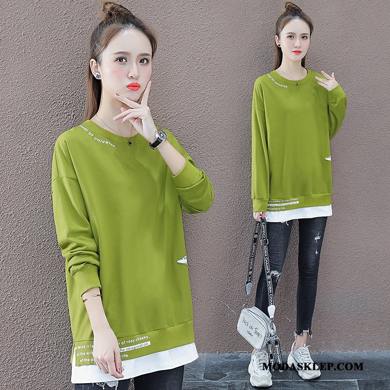 Damskie Bluza Z Kapturem Tanie Wiosna Tendencja Legginsy Okrągły Dekolt Bluzy Z Kapturem Fioletowy