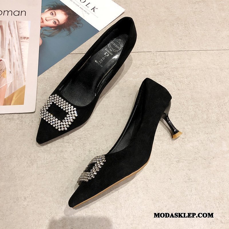 Damskie Buty Na Obcasie Kup Pojedyncze Buty Buty Ślubne Zamszowe Damska 2019 Niebieski