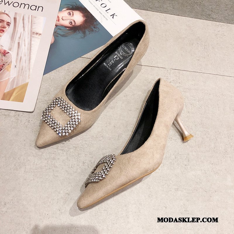 Damskie Buty Na Obcasie Kup Pojedyncze Buty Buty Ślubne Zamszowe Damska 2019 Niebieski