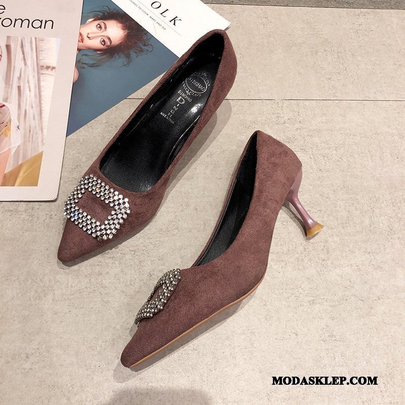 Damskie Buty Na Obcasie Kup Pojedyncze Buty Buty Ślubne Zamszowe Damska 2019 Niebieski