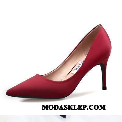 Damskie Buty Na Obcasie Sprzedam Dobrze 2019 Pojedyncze Buty Wszystko Pasuje Szpiczaste Jasny Czarny Zielony