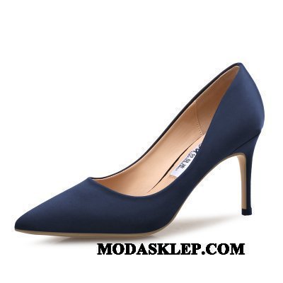Damskie Buty Na Obcasie Sprzedam Dobrze 2019 Pojedyncze Buty Wszystko Pasuje Szpiczaste Jasny Czarny Zielony