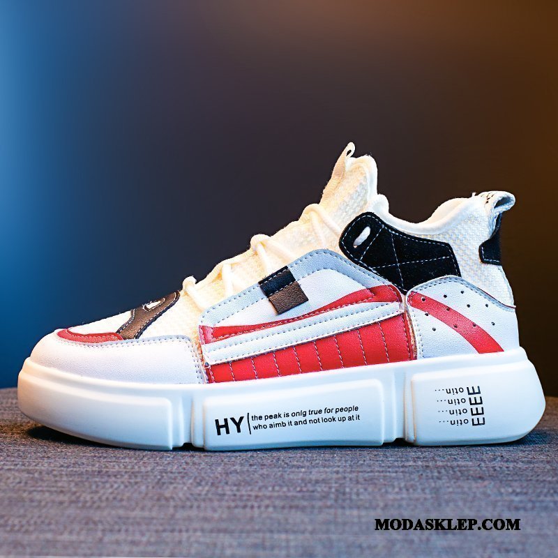 Damskie Buty Sportowe Online Jesień Tendencja 2019 Damska Trampki Biały Czerwony