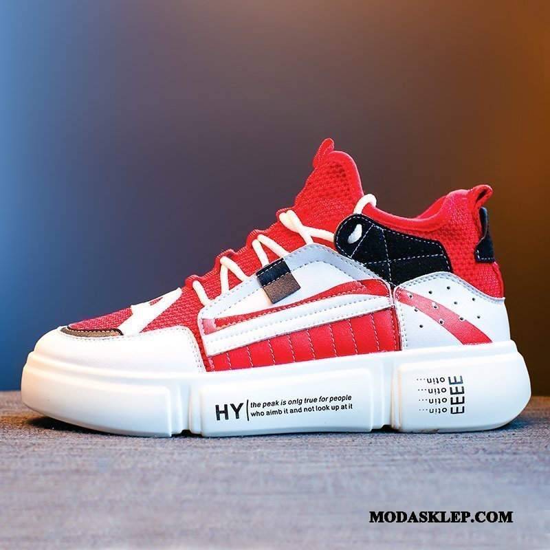 Damskie Buty Sportowe Online Jesień Tendencja 2019 Damska Trampki Biały Czerwony