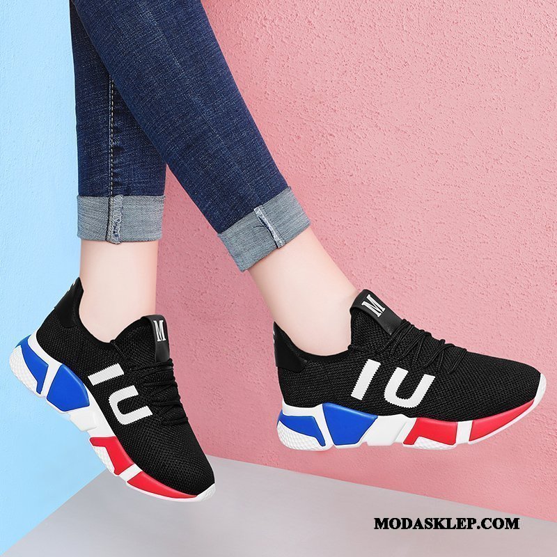 Damskie Buty Sportowe Sklep Casual Siatkowe Trampki 2019 Damska Czarny