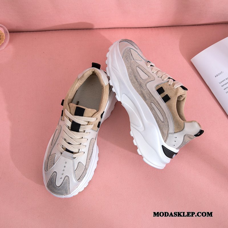 Damskie Buty Sportowe Tanie 2019 Casual Wiosna Vintage Wszystko Pasuje Czarny Czerwony
