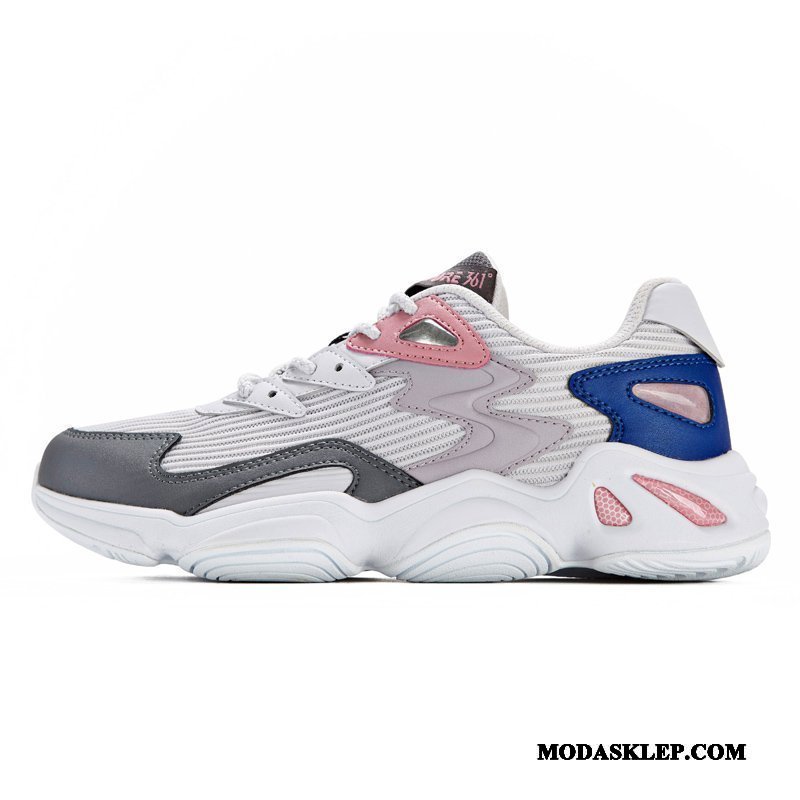 Damskie Buty Sportowe Tanie Vintage Wiosna Student 2019 Casual Biały Szary Jasny