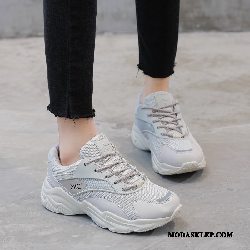 Damskie Buty Sportowe Tanie Wiosna Student Casual Trampki Damska Czarny Czerwony
