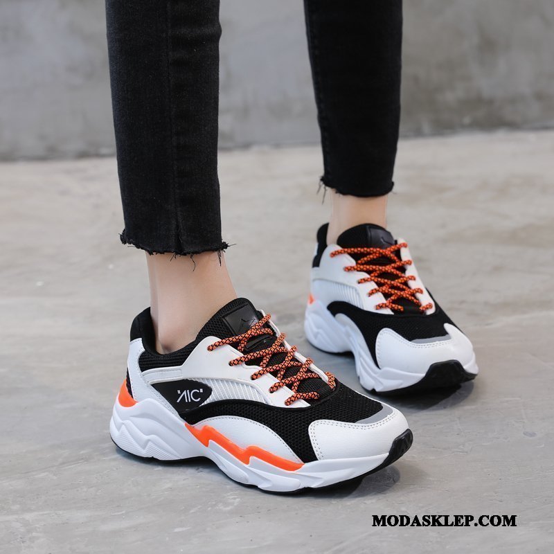 Damskie Buty Sportowe Tanie Wiosna Student Casual Trampki Damska Czarny Czerwony