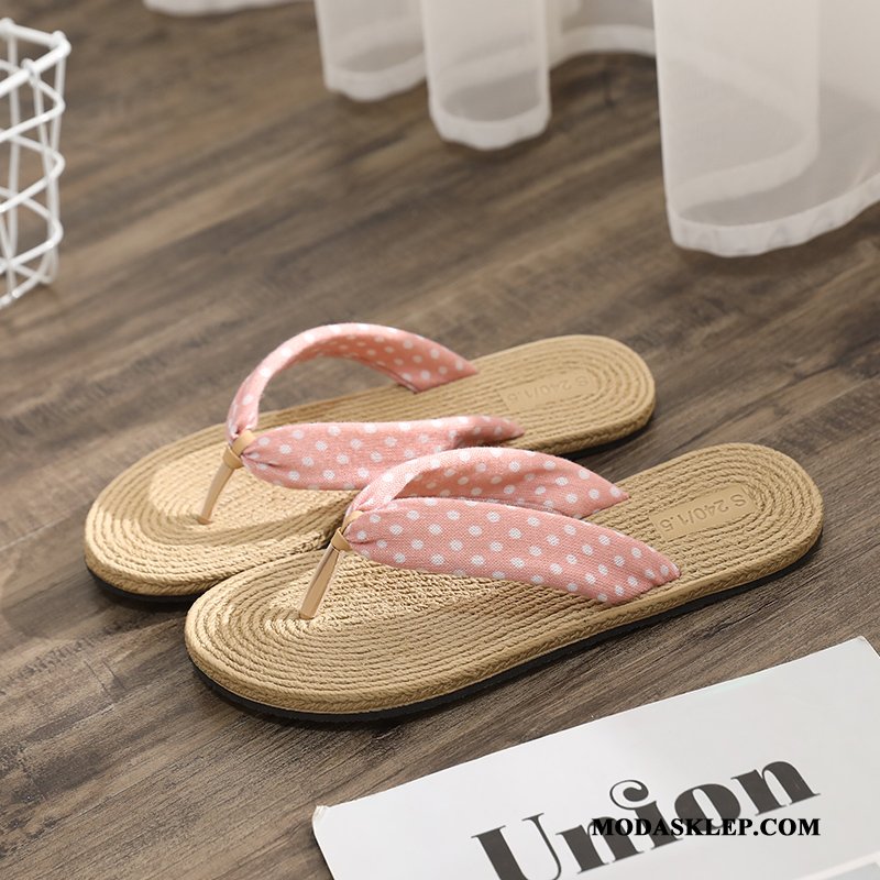 Damskie Japonki Oferta Plażowe Lato Buty Kapcie Antypoślizgowe Granatowy